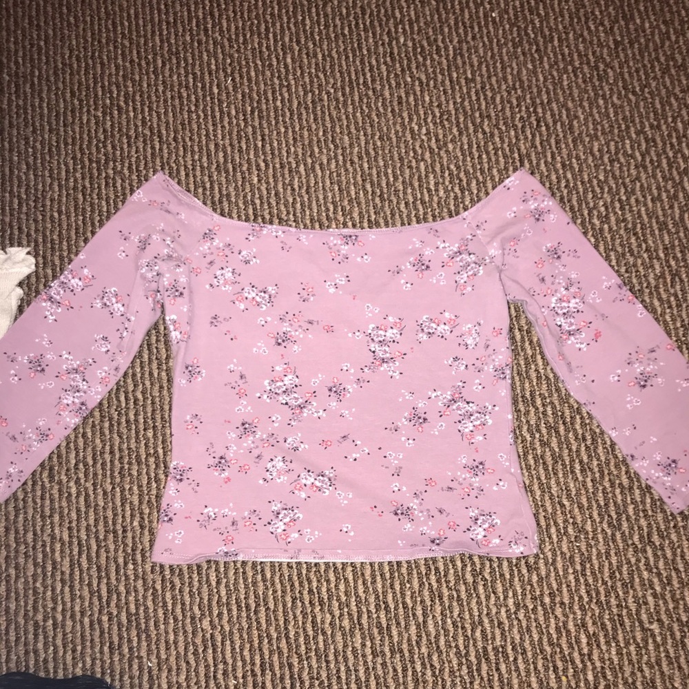 Floral off the shoulder crop top